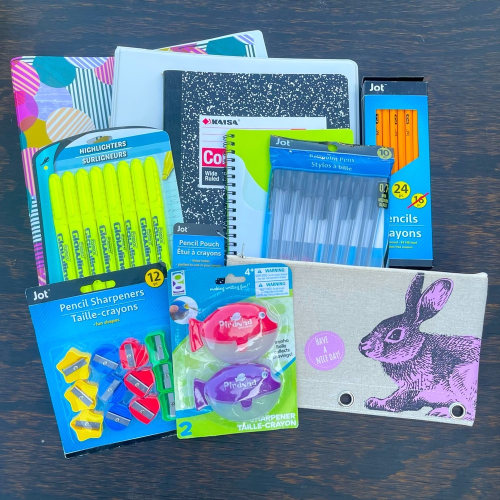 60 Piece School Supplies Bundle